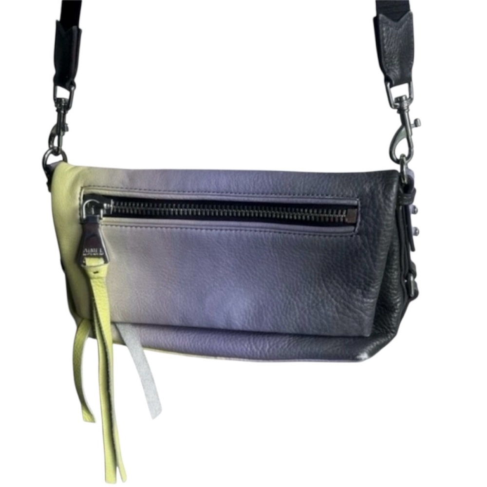Aimee Kestenberg Crossbody Leather Bag Ombré Purple, Yellow Gray